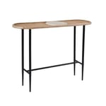 ARYA CONSOLE EN BOIS DE MANGUIER ET ROND EN MARBRE