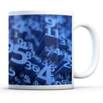 Cool Blue Numbers - Drinks Mug Cup Kitchen Birthday Office Fun Gift #12331