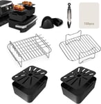 Air Fryer Accessories, 8 Pcs Dual Air Fryer Accessories for Ninja Foodi Flexdraw