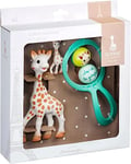 Sophie la Girafe - Coffret Cadeau Naissance Sophie la Girafe - Comprend 1 jouet à mordiller caoutchouc 100% naturel + 1 hochet + 1 porte-clés - Jouet d'éveil premier age