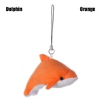 Ocean Animals Dolphin/whale Plush Toy Stuffed Doll Keychain Orange Dolphin