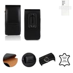 Leather belt pouch protective cover for Samsung Galaxy S23 Ultra black Case Slim