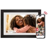 Inov8 Framing Smart WiFi 10.1 Inch High Res 32GB Touch Screen Digital Picture Frame with Frameo. Send & Share 100’s Photos/Videos via iOS & Android Devices from any location. White w/Black Frame.