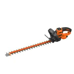 BLACK+DECKER Taille-Haies Filaire 550 W, Taille-Haies Electrique 60 cm avec 2 Poignées et Garde, Lame Asymétrique, Ecartement 22 mm, Robuste et Léger, BEHTS451-QS Noir