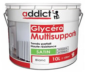 PEINTURE GLYCERO MULTI SUPPORT BLANC SATIN 10L 120M² haute résistance décoration