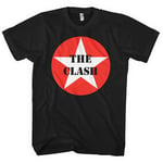 Official Black T Shirt The Clash Punk 'Star Badge' Classic Logo XL