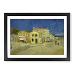 Big Box Art Vincent Van Gogh The Yellow House Framed Wall Art Picture Print Ready to Hang, Black A2 (62 x 45 cm)