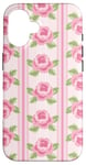 Coque pour iPhone 16 Rose délicat motif floral rose esthétique girly