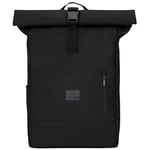 Johnny Urban Sac à dos homme & femme Noir - Robin Large - à partir de PET recyclé – Daypack durable haute qualité - 18-22 litres - Poche pour pc portable 16 pouches - Imperméable