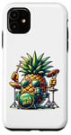 Coque pour iPhone 11 Batterie Ananas Tropical Beats Musique