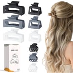 Medium Claw Hair Clips Set for Women - 3 Styles Rectangle Clips for Thick Hair| 3.5 Inch Large Hair Claw Clips for Thick Hair + 2Inch Medium Hair Claw Clips for fine Hair + 1.5Inch Small Hair Clips