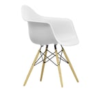 Vitra - Eames RE Plastic Armchair DAW 85 Cotton White, Ash Honey Tone - Charles & Ray Eames - Vit - Metall/Plast