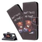 LEMAXELERS Nokia C32 Phone Case Nokia C32 Cover Shockproof Cute Saws Bear PU Leather Flip Wallet Case Magnetic Stand Card Slot Folio Bumper Case for Nokia C32,BF Saws Bear