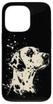 Coque pour iPhone 13 Pro Color Splash Dalmatien Amoureux des animaux