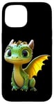 Coque pour iPhone 15 Dragon Petit Bébé Vert Dragon Doux Dragons