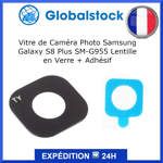 Vitre de Caméra Photo pour Samsung Galaxy S8 Plus SM-G955 Lentille en Verre + Ad