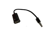 Headset Headphone Adapter 3.5mm Y Splitter Cable for Audio Headphone & MIC