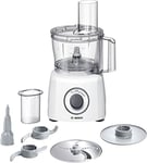 Bosch Electroménager - MultiTalent 3 MCM3100W – Robot de cuisine polyvalent avec plus de 20 fonctions – 800 W – Capacité de 2,3 L – Couleur : Blanc/Gris