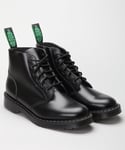 Solovair, 6 Eye Astronaut Derby Boot-Black Hi Shine