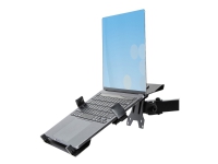StarTech.com Monitor Arm with VESA Laptop Tray, For a Laptop (4.5kg / 9.9lb) and a Single Display up to 32 (8kg / 17.6lb), Black, Adjustable Desk Laptop Arm Mount, C-clamp/Grommet Mount - VESA Monitor Mount (A2-LAPTOP-DESK-MOUNT) - Monteringssett (stang, notebook-bakke, skjermarm, notebook tray arm) - for skjerm / notebook - plastikk, stål - svart - skjermstørrelse: 13-34 - skrivebord