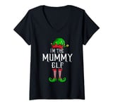 Womens I'm The Mummy ELF Matching Family Christmas V-Neck T-Shirt