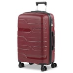 ITACA - Rigid Suitcase Medium Size - PP Polypropilene Medium Suitcase 68cm Hard Shell Suitcase - Lightweight 20kg Suitcase with TSA Combination Lock - Lightweight and Resistant Travel Medium, Burgundy