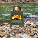 Réchaud de tente Réchaud de camping à bois Réchaud de camping portable Réchaud de camping pliable et résistant au vent Réchaud de tente à bois pour