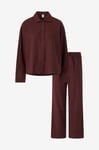 Calvin Klein Underwear - Pyjamas L/S Buttondown & Pant Sleep Set - Brun