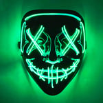 2024 Halloween Wireless Rave Party Mask Decor LED Purge Mask Neon Light Hehkuva Karnevaaliin Pimeä Yö