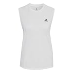 adidas RI 3B Muscle Tank for Damer - Hvit Singlet, Str. M, Lett og Komfortabel til Løping