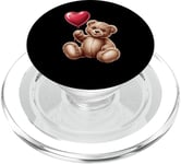 Ours en peluche coeur amour joyeux Saint-Valentin PopSockets PopGrip pour MagSafe