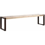 Massivmoebel24 - Banc 140x40 Manguier brut imprimé Bois naturel factory 120 - natur