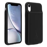 iPhone XR skal - AKASHI - 2 i 1 modell - 4500mAh batteri - Styvt skydd - Induktion Svart