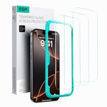 ESR 3 Pack for iPhone 16 Pro Screen Protector, Tempered Glass Film with Easy Installation Tool, 9H Hardness, Military-Grade Shatterproof, HD Clear, Scratch Resistant