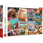 Trefl Puzzle 1500 – Rejse rundt i Europa puslespil, 1500 brikker