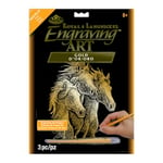 Royal & Langnickel Gold Engraving Art A4 Size Horses Designed Painting Set