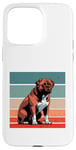 Coque pour iPhone 15 Pro Max Bordeaux Mastiff chien fidèle fort vigilantanimal chiens