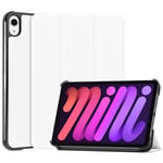 iPad mini (2024 / 2021) - Tri-Fold läderfodral - Wake up/sleep funktion - Vit