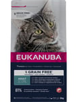 Eukanuba Grain Free aikuisille kissoille lohta, 10 kg