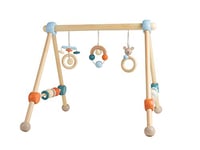 Bieco Trapèze - Arche de jeu pour figurines de bébé, hochets, boules Bois trapèze Mobile en bois Centre d'activité pour bébé Jouet pour bébé Arche bebe en bois Arche de jeux bébé