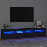 vidaXL TV-taso LED-valoilla musta 210x35x40 cm