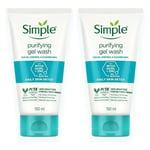 Simple Daily Skin Detox Purifying Face Gel Wash 150ml Pack of 2