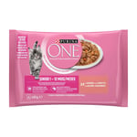 4 Sachets 85g pour Chaton au Saumon et aux Carottes Purina ONE