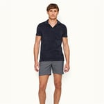 Terry Towelling Polo Shirt - Navy