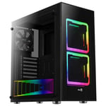 Boitier PC Moyen Tour ATX AeroCool Tor RGB avec panneaux vitrés - Noir