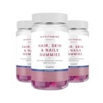 MyVitamins Hair, Skin & Nails 180 Gummies Blueberry (Vitamin C Zinc Selenium B6)