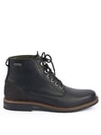 Barbour Deckham Leather Boots - Black, Black, Size 9, Men