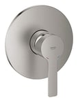 GROHE Lineare Single-Lever Shower Mixer Trim Set, Concealed Installation, Stainless Steel-Look, 24063DC1