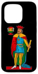 Coque pour iPhone 15 Pro Scorpa/Briscola King of Cups Re di tazze Italian Jeu de cartes