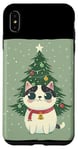 iPhone XS Max Cute Cat with Merry Christmas Tree Costume Case